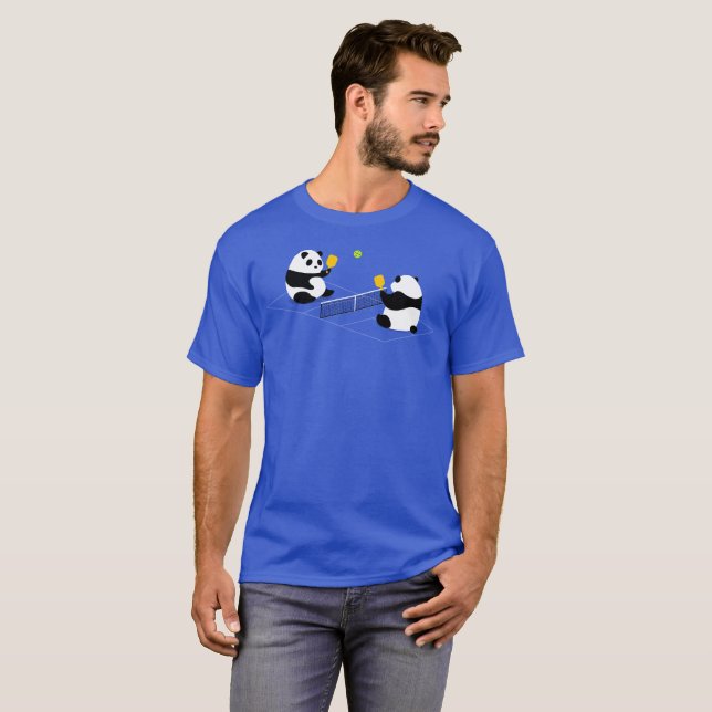 T-shirt de Pickleball : "Pandas de Pickleball" (Devant entier)