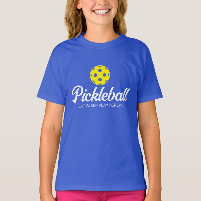 T-shirt de pickleball pour filles pour enfants spo (Devant)