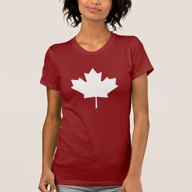 T-shirt de pictogramme de feuille d'érable (Devant)