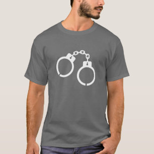 T-shirt de pictogramme de menottes