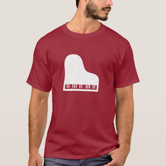 T-shirt de pictogramme de piano (Devant)