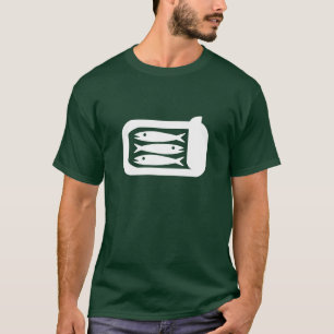 T-shirt de pictogramme de sardines