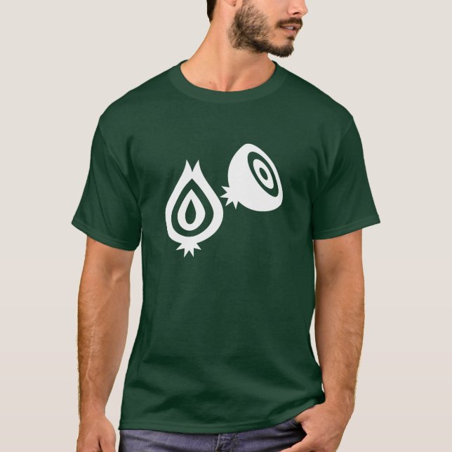 T-shirt de pictogramme d'oignon (Devant)