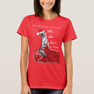T-shirt de pin-up vilain de Noël de dames de