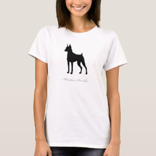 T-shirt de Pinscher miniature (silhouette noire)