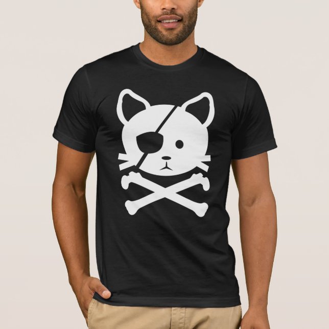 T-shirt de pirate de chat (Devant)
