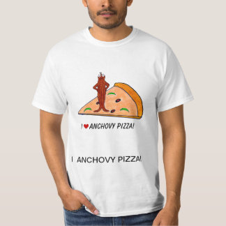 T-shirt de pizza d'anchois I <3