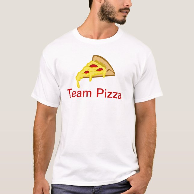 T-shirt de pizza d'équipe (Devant)