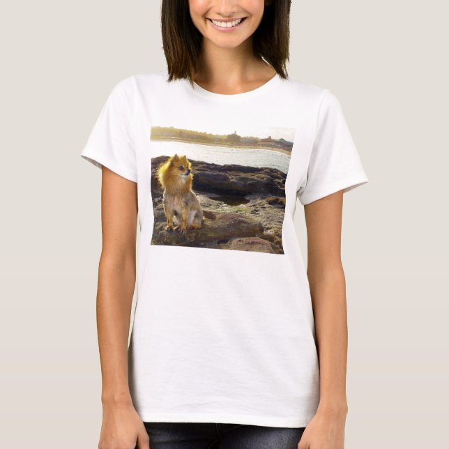 T-shirt de plage de Pomeranian (Devant)