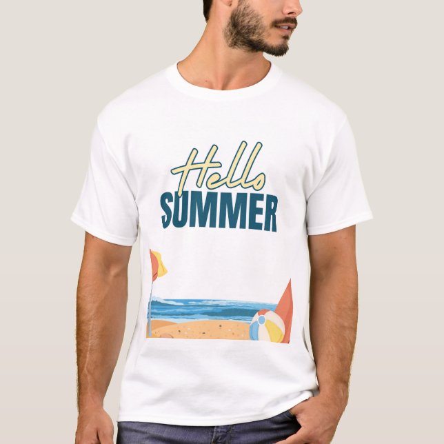 T-Shirt de plage d'été | Vibes d'été vintage  (Devant)