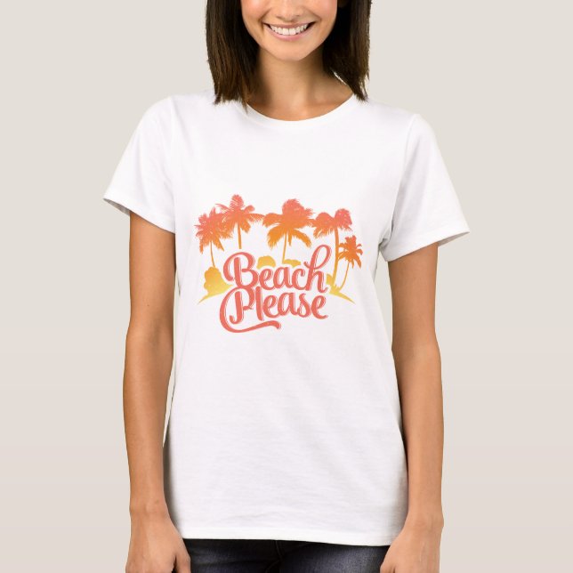 T-shirt De plage la pièce en t des femmes drôles de (Devant)