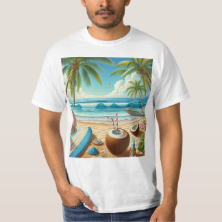 T-shirt de plage tropical