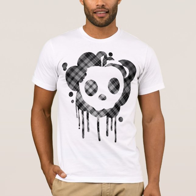 T-shirt de plaid crâne mûr (Devant)