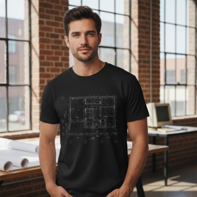 T-Shirt de plan architectural moderne (Créateur téléchargé)