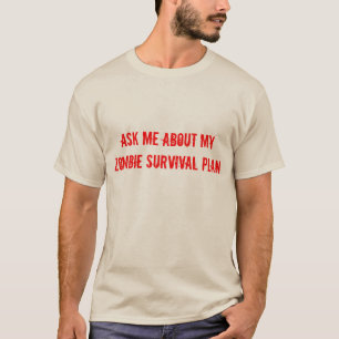 T-shirt de plan de survie de zombi