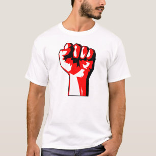 T-shirt de poing augmenté par révolutionnaire