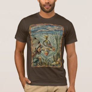T-shirt de poisson en mosaïque