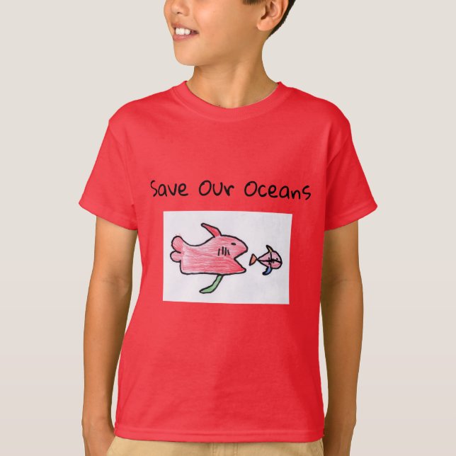 t-shirt de poisson pour enfants (Devant)