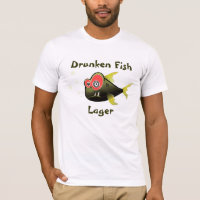 T-shirt de poissons bu par bande dessinée