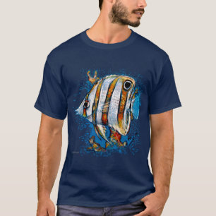 T-shirt de poissons de papillon de Copperband