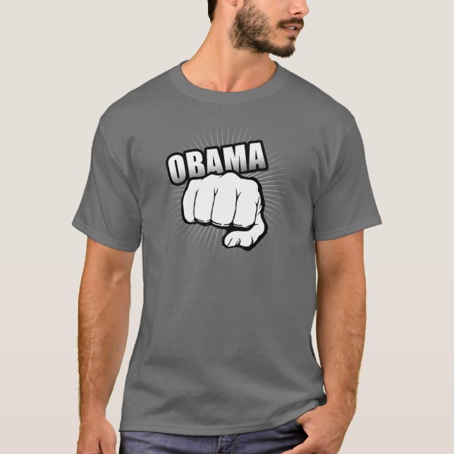 T-shirt de POMPE de POING d'OBAMA (Devant)
