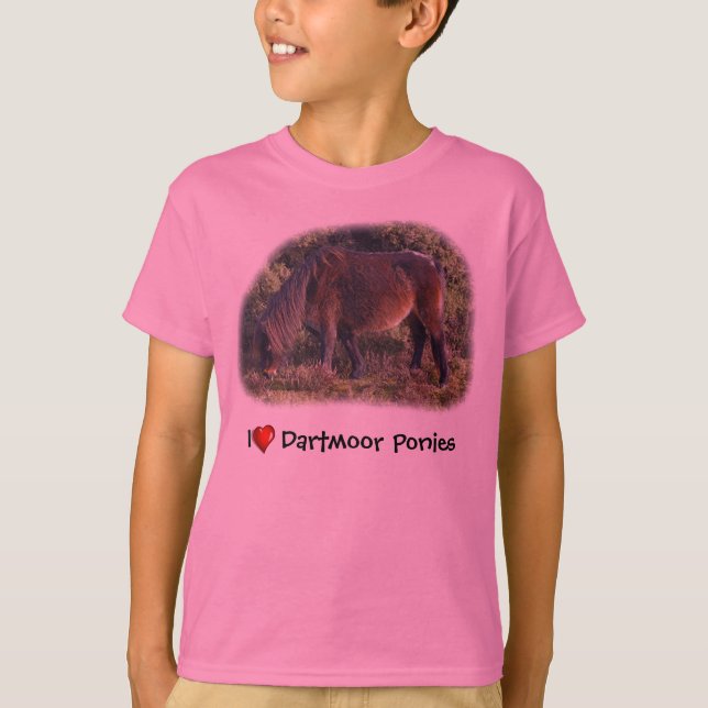 T-shirt de poneys de Dartmoor du coeur I (Devant)