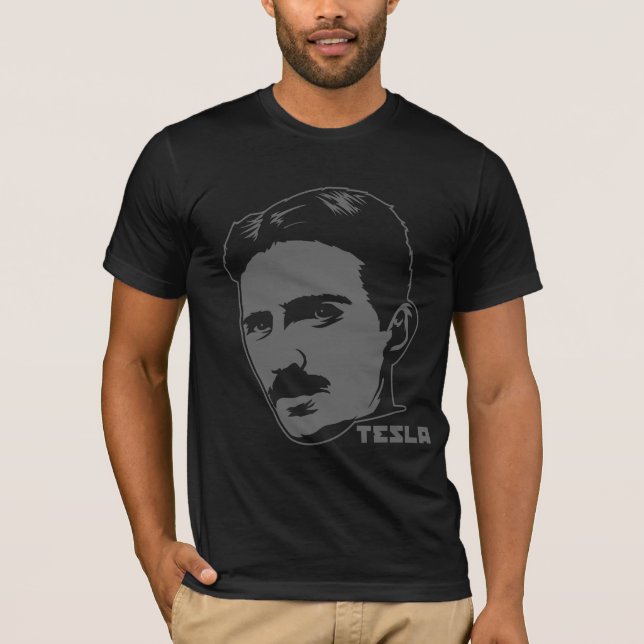 T-shirt de portrait de Nikola Tesla (Devant)