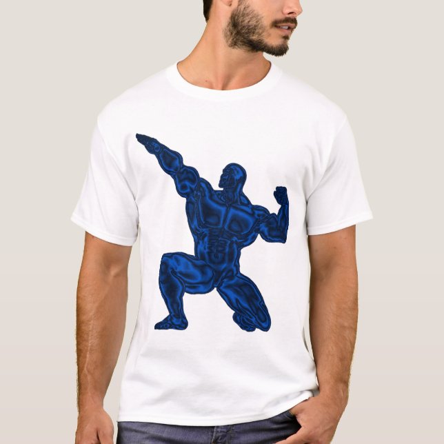 T-shirt de pose du culturisme des hommes (Devant)