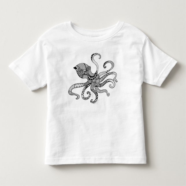 T-shirt de poulpe d'enfant en bas âge (Devant)