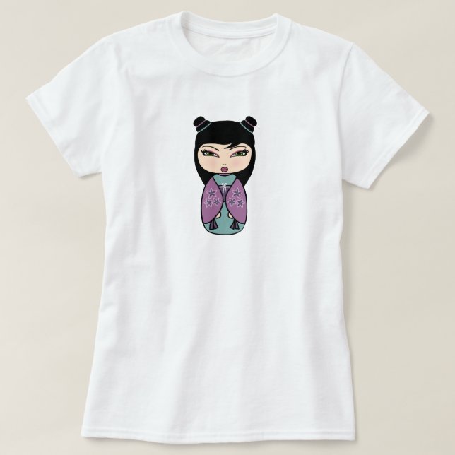 T-shirt de poupée japonaise Kokeshi (Design devant)