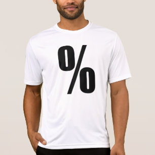 T-shirt % de pour cent de signe de symbole de pour cent