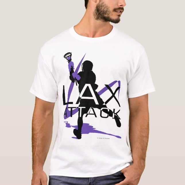 T-shirt de pourpre de l'attaque 3 de LAX de (Devant)