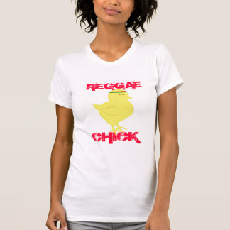T-SHIRT DE POUSSIN DE REGGAE (ENCRE BLANCHE DE