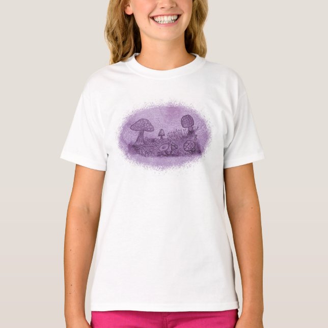 T-Shirt de prairie de champignons (enfant) (Devant)