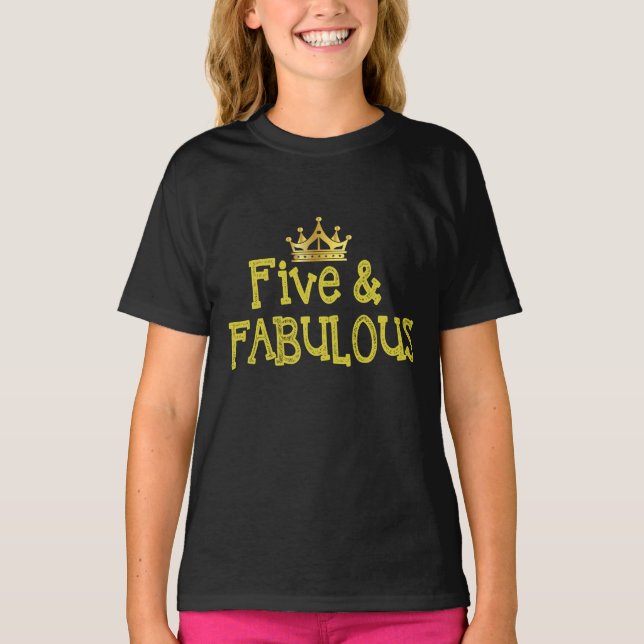 T-shirt de prince pour un 5ème anniversaire fabule (Devant)