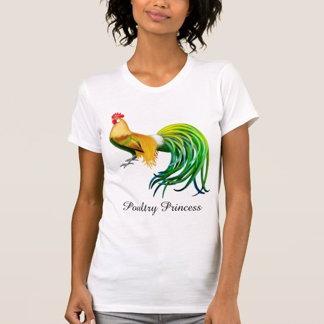 T-shirt de princesse Fancy Rooster Ladies de (Devant)