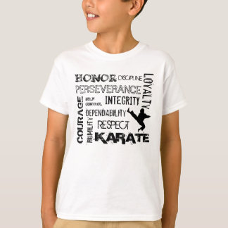 T-shirt de principes de ceinture noire de karaté