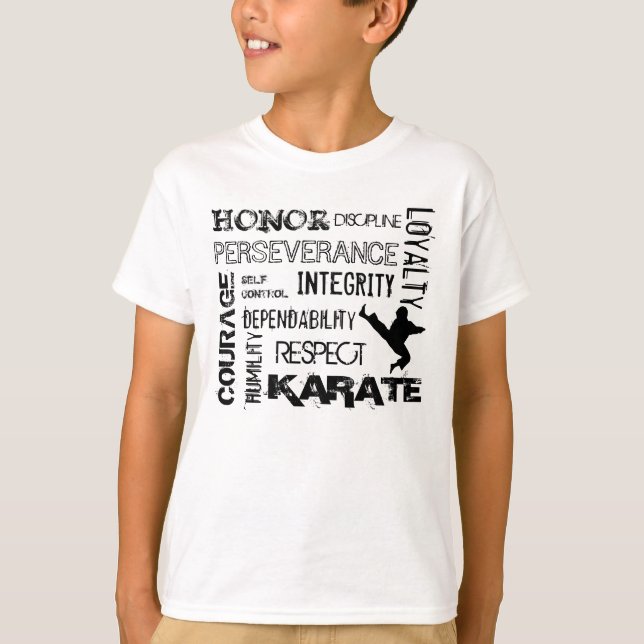 T-shirt de principes de ceinture noire de karaté (Devant)