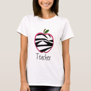 T-shirt de professeur - copie Apple de zèbre
