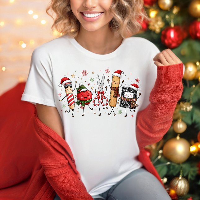 T-shirt de professeur de Noël joyeux (Christmas Teacher School Pride t-shirt)