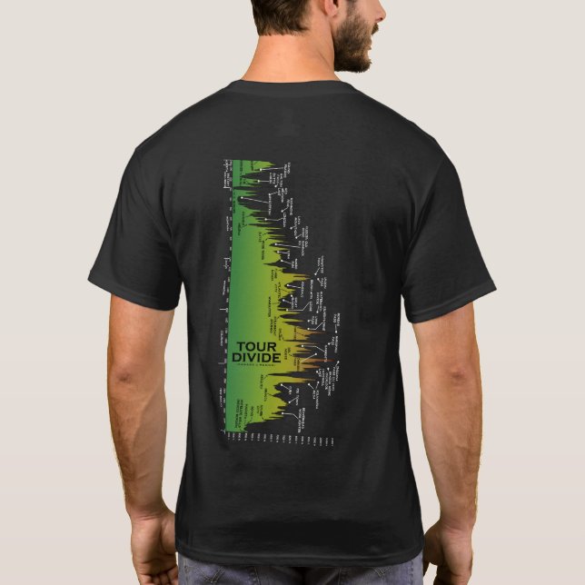 T-shirt de profil d'altitude de clivage de visite (Dos)