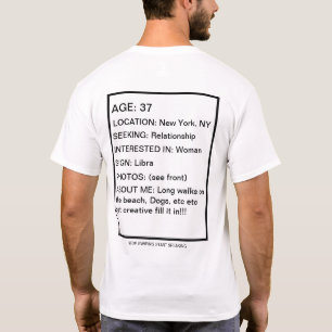 T-shirt de profil de datation