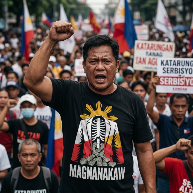 T-shirt de protestation anti-Marcos philippin cont (Créateur téléchargé)