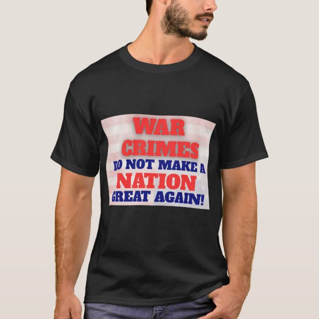T-shirt de protestation, Crimes de guerre Protesta (Devant)