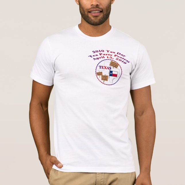 T-shirt de protestation de thé de jour d'impôts du (Devant)