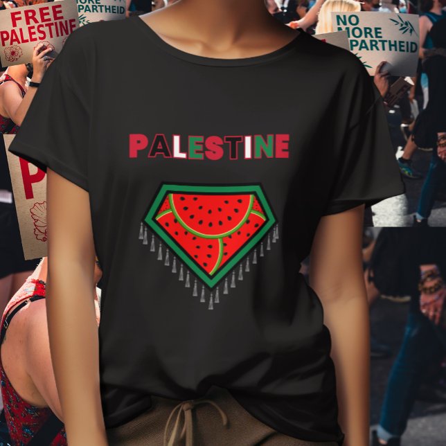 T-shirt de protestation pour la Palestine libre -  (Watermelon Palestine design for Pro Palestine Protesters March, say no to Genocide On Gaza.)