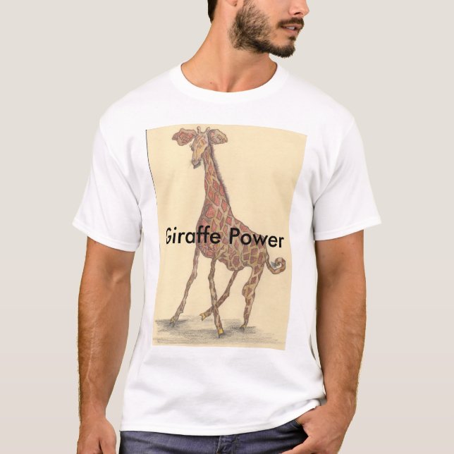 T-shirt de puissance de girafe (Devant)