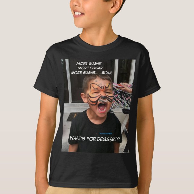 T-shirt de puissance de sucre d'enfants (Devant)
