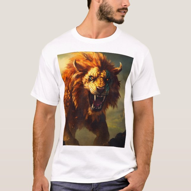 T-shirt de puissance préhistorique sauvage. (Devant)