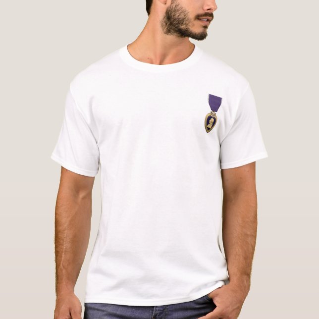 T-shirt de Purple Heart du vétéran (Devant)